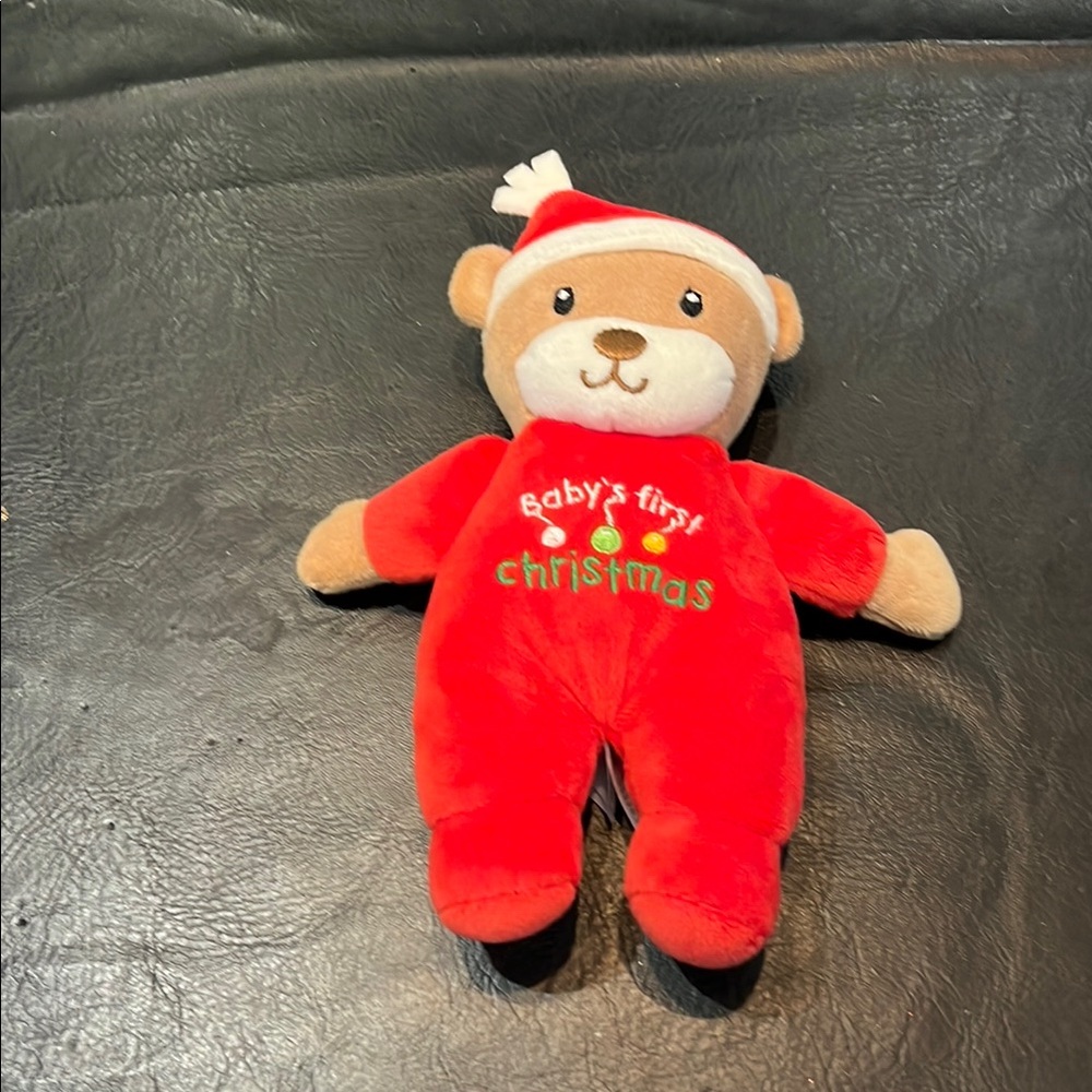 Baby's First Christmas Plush Bear Toy